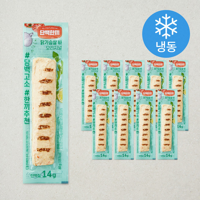 마니커에프앤지 단백한끼 닭가슴살바 오리지널 (냉동), 80g, 10개, 1개입