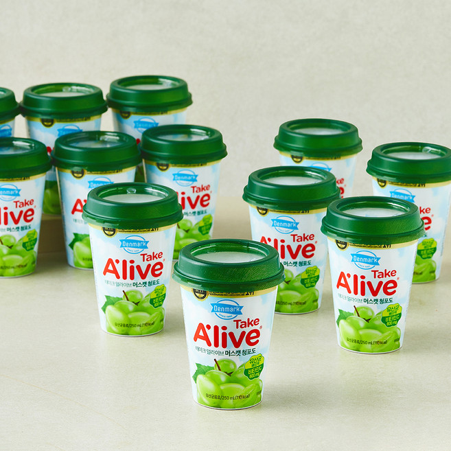 덴마크 동원 테이크 얼라이브 머스켓 청포도, 12개, 250ml