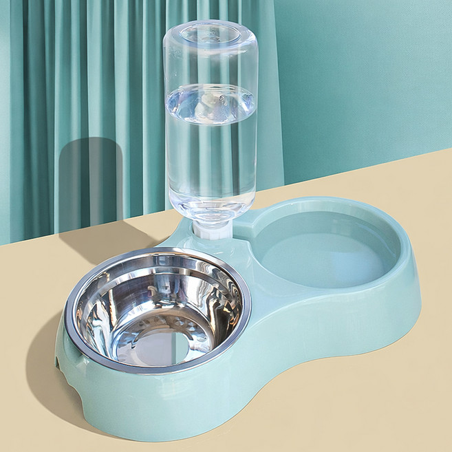 데이소이 반려동물 미끄럼방지 식기세트 L, 01 그린, 1세트