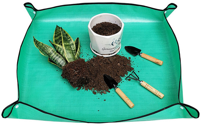 분갈이 다용도 원예 매트 그린 75 x 75 cm, 1개