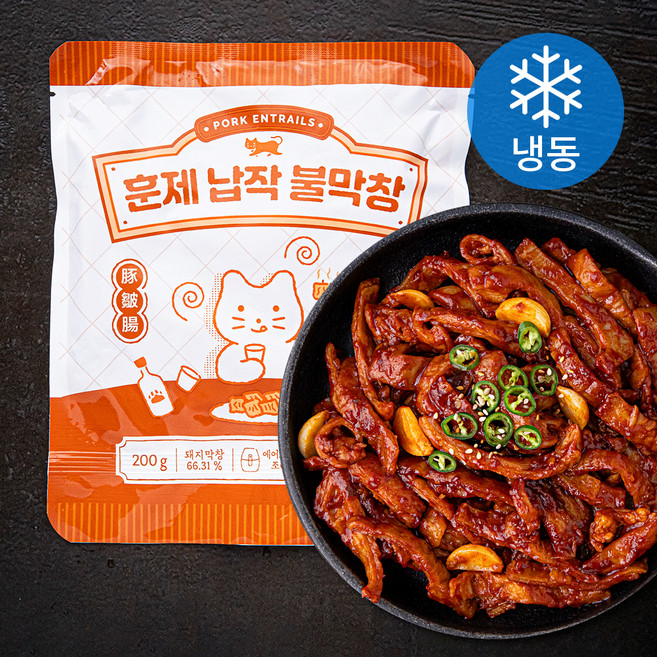 쿠캣 훈제 납작 불막창 (냉동), 200g, 1개