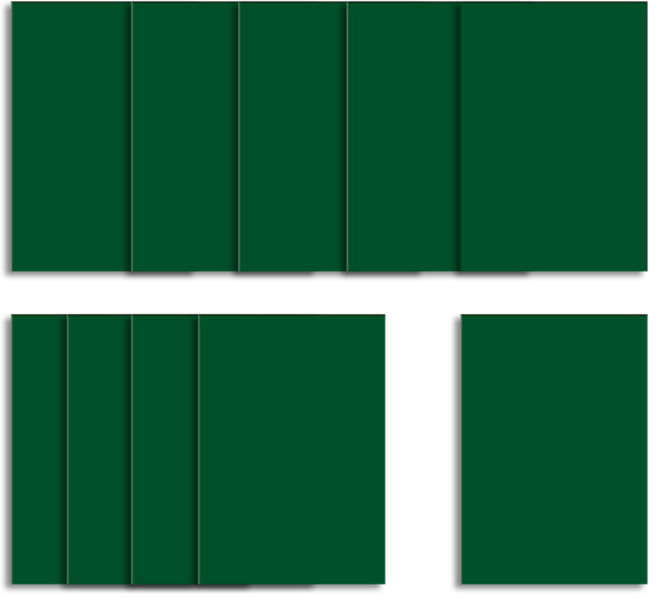 OON 컬러 아크릴판 10p, 녹색, 1세트