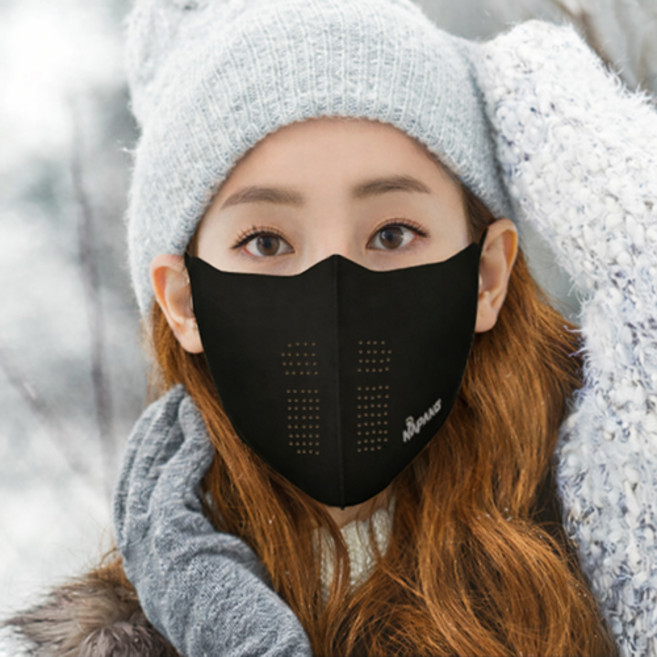 네이팡 겨울용 기모 클로즈 스키 골프 자전거 등산 낚시 테니스, 블랙, 1개