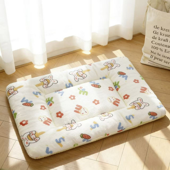 허니버블 반려동물 캐릭터 포근한 양면 방석 매트, 2, 1개