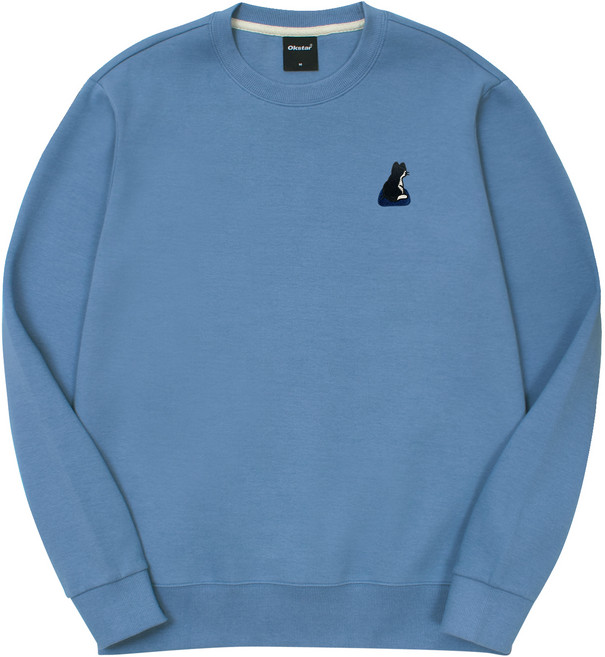 옥스타 남녀공용 방석냥 자수 특양면 맨투맨 3SSP001