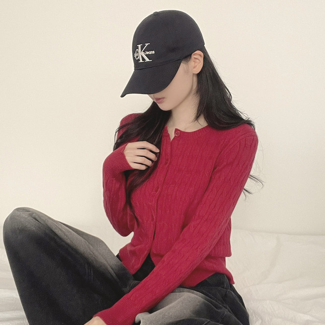 위드후이린 여성용 츄츄 꽈배기 니트 가디건