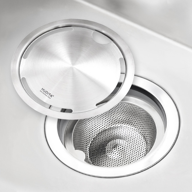 무디타 리본제이 304 스텐 탈수기호환 배수구망 + 커버 세트, 1세트