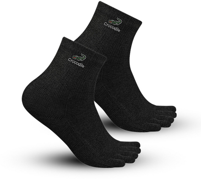 크로커다일 남성용 자수 윈츠 발가락 중목양말 2족 세트 CD242