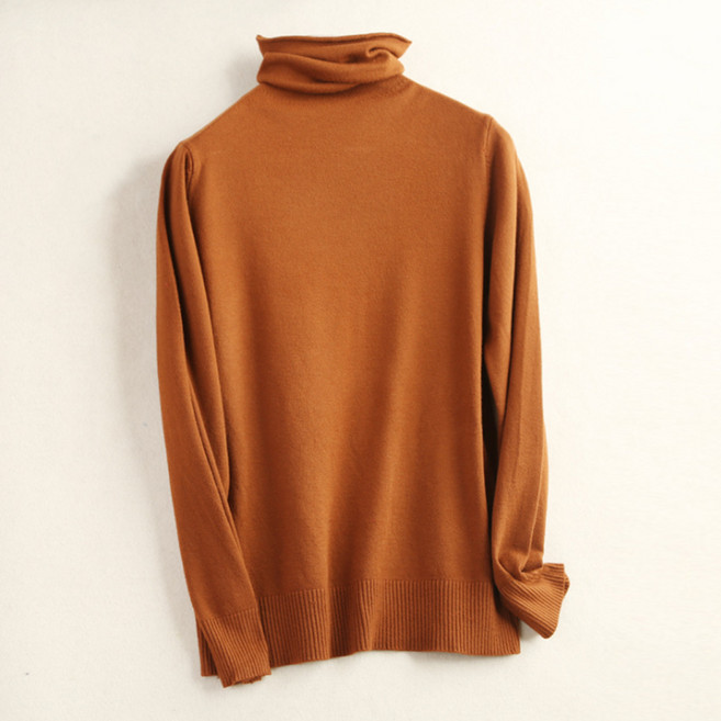 마켓에이 여성용 슬림 베이직 폴라 니트