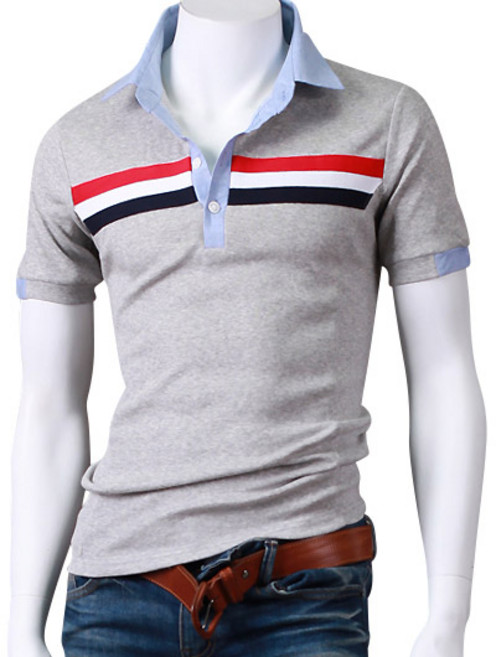 스댕클럽 남성용 가슴 테이프 반팔 카라티셔츠 HT3202