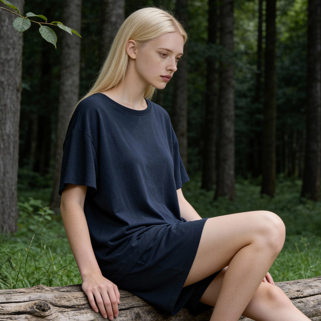 이너쿠키 여성용 모달 캡내장 반팔 잠옷 상하의 세트