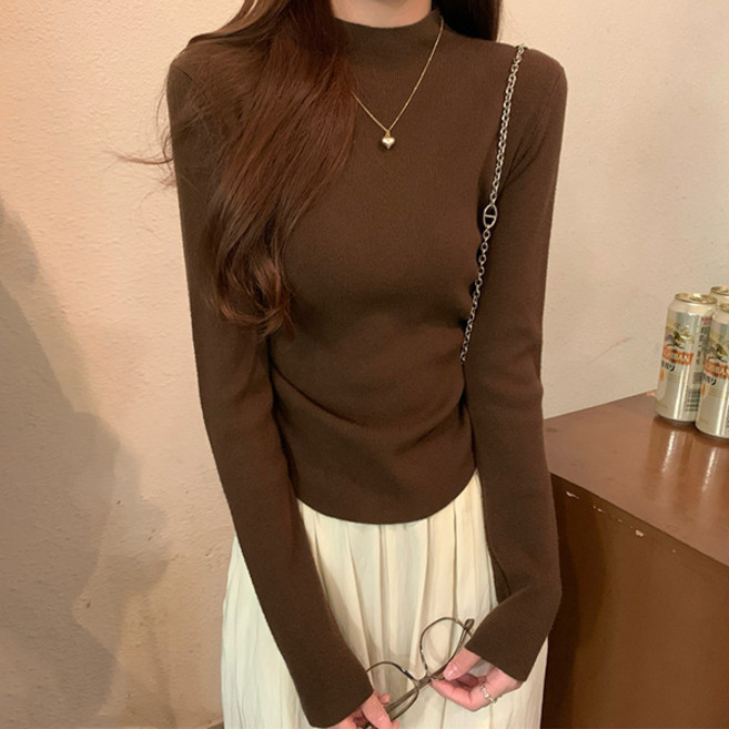 LUNA GIRL 女款 Phoebe 修身半高領針織衫 L24WKN102720