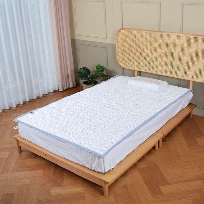 바디큐 듀라론 더블쿠션 냉감패드, 그레이, 쿨매트