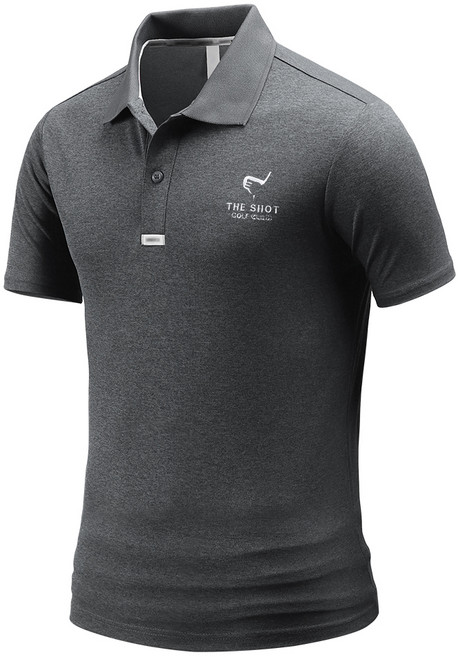 다꾸앙 남성용 더샷 에어로쿨 반팔 자수 카라 티셔츠 E04JKA_JC3861