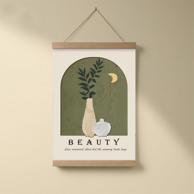 바이데 트렌디한 디자인의 두꺼비집 배전함 가리개 그림 행잉 포스터, 플라워타입 H