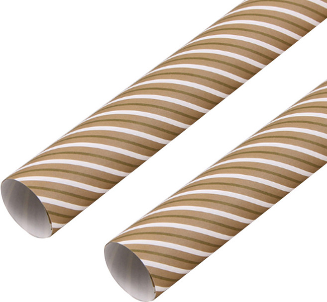 알로데 브라운 패턴 포장지 50 x 70 cm, NO.05 라인, 2개