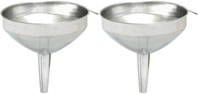 不鏽鋼多用途漏斗 16cm, 2個, 銀色