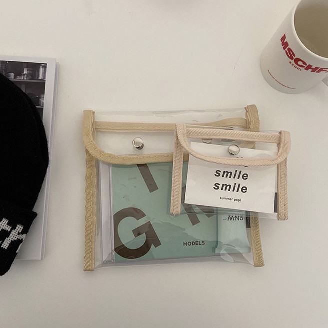 소리달 말로 클리어 다용도 pvc 파우치 2종 세트