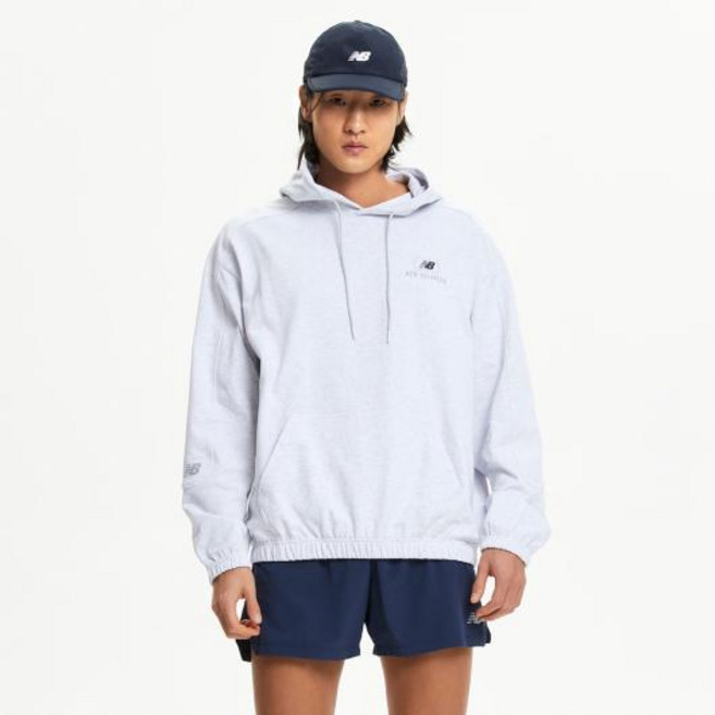 뉴발란스 남녀공용 유니알씨 프레시 세미 오버핏 후드티 NBN0F15203