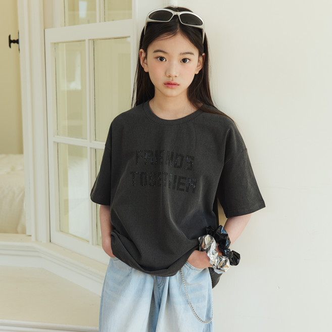 에스엠투 프렌즈 큐빅 반팔 티셔츠