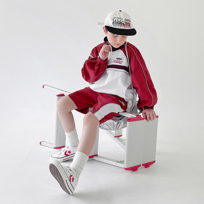 베리클로젯 남아 레이서 아노락 + 반바지 주니어 키즈 유아 상하복 세트