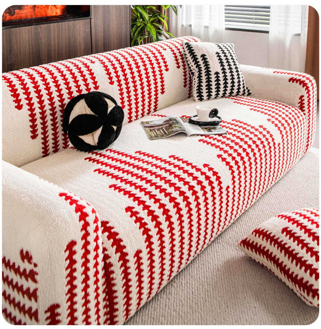 엑스터 트렌디 일체형 소파 탄성 풀커버, 레드 애로우, 1개