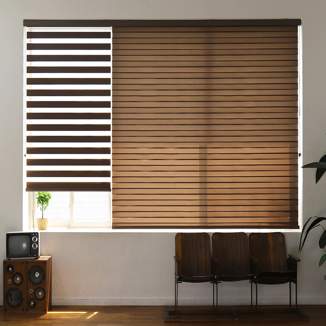 창안애 못없이 설치 무타공 안뚫어고리 콤비 블라인드