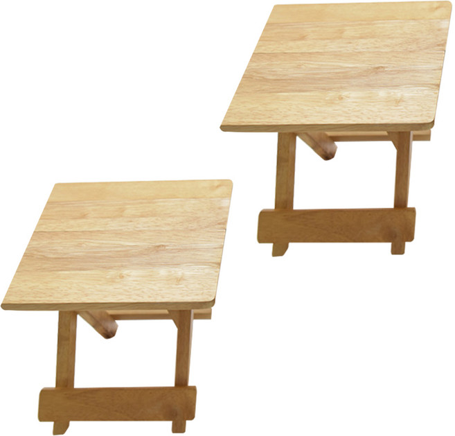 원목 접이식 테이블 사각 2p, 혼합색상