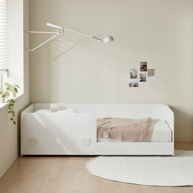 웰퍼니쳐 봄봄 저상형 침대 안전가드 1000 방문설치, 화이트