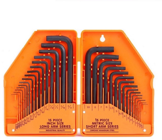 MEO 인치 미리 혼합 고강도 작업 30개입 육각렌치세트, 1세트