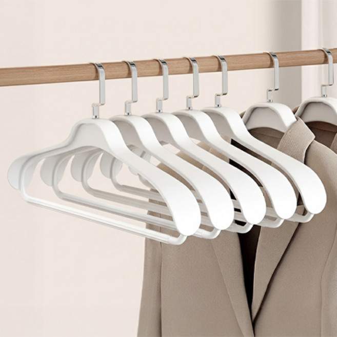 아리코 니트 정장 옷걸이, 화이트, 10개