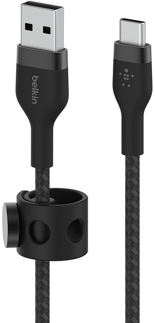 벨킨 프로 플렉스 USB A-C타입 고속 충전 케이블 CAB010bt1M, 블랙, 1m, 1개