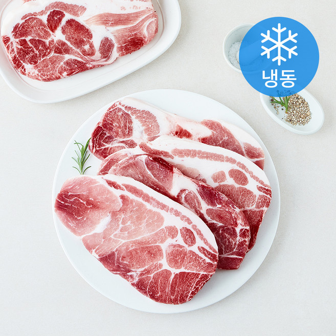 미국산 돼지 목전지 구이용 13mm (냉동), 1개, 2.5kg