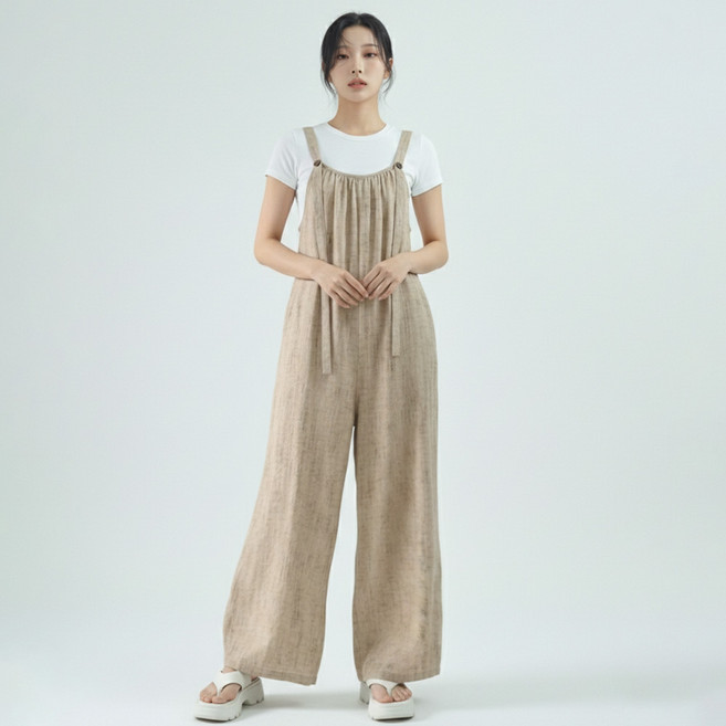 페이퍼먼츠 프레티 빈티지 와이드 멜빵 팬츠 14583