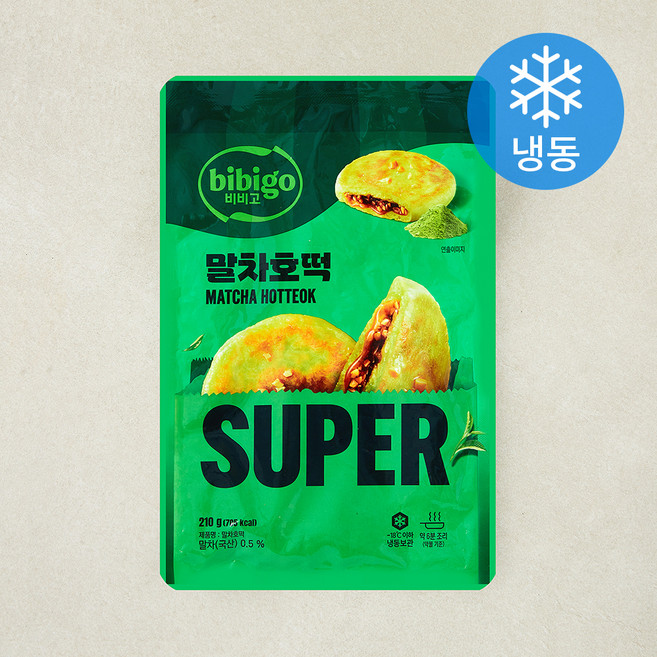 비비고 슈퍼말차 말차호떡 (냉동), 70g, 1개, 3개입