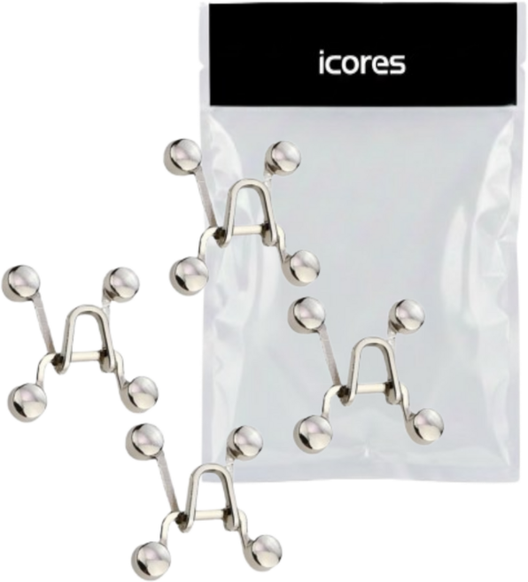 아이코어스 바지 허리 조절 클립, 실버, 4개