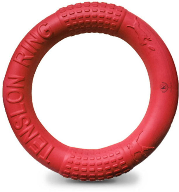 딩동펫 강아지 플러피 프리스비 링 장난감, 레드, 1개