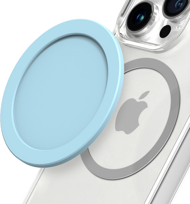 엑씨 전기종 탈부착 페인트 무광 맥세이프 호환 자석 디스크, 1개, 블루