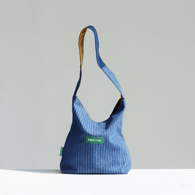 그린스터프 심풀 62 데님 쇼퍼백