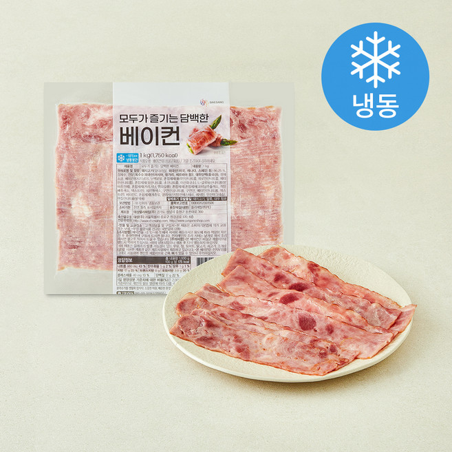 대상 모두가 즐기는 담백한 베이컨 (냉동), 1kg, 1개