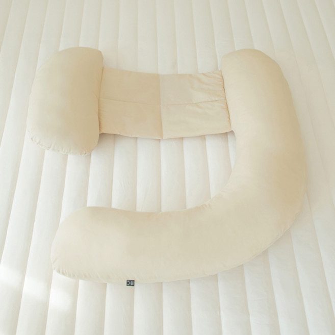 쉬즈홈 맘드림 면 임산부 바디필로우 + 솜, 베이지