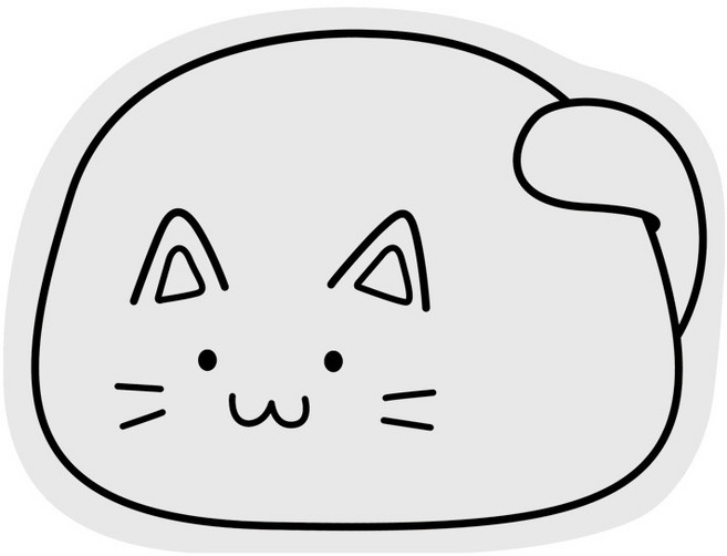 씨오브비 규조토 식기 건조 매트 M, 긁는 고양이