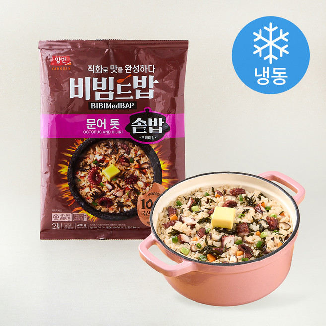 동원에프앤비 양반 비빔드밥 문어톳솥밥 2인분 (냉동), 420g, 1개