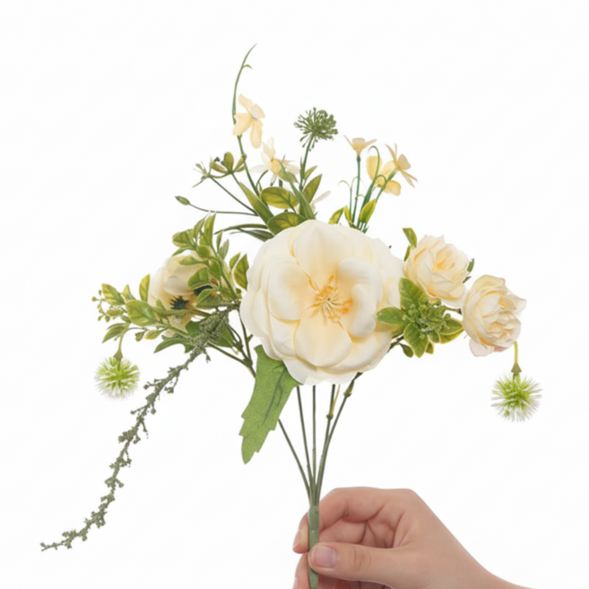 에이루나 조화 꽃다발, 옐로우, 1개