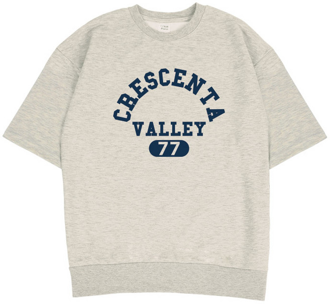 에어플레인 크레센타 오버핏 반팔 맨투맨