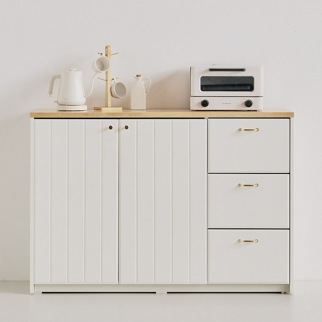 스칸디무드 쿠엔코 서랍 주방 수납장, 오크화이트