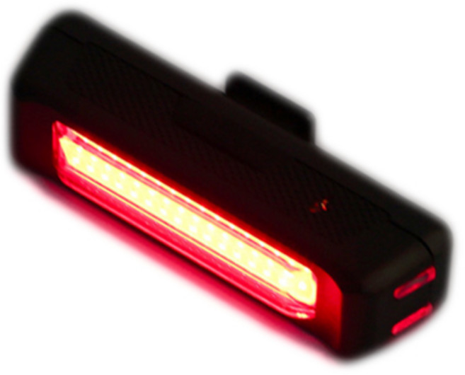 나이트큐브 USB충전 LED 자전거 후미등 2261, 레드, 1개