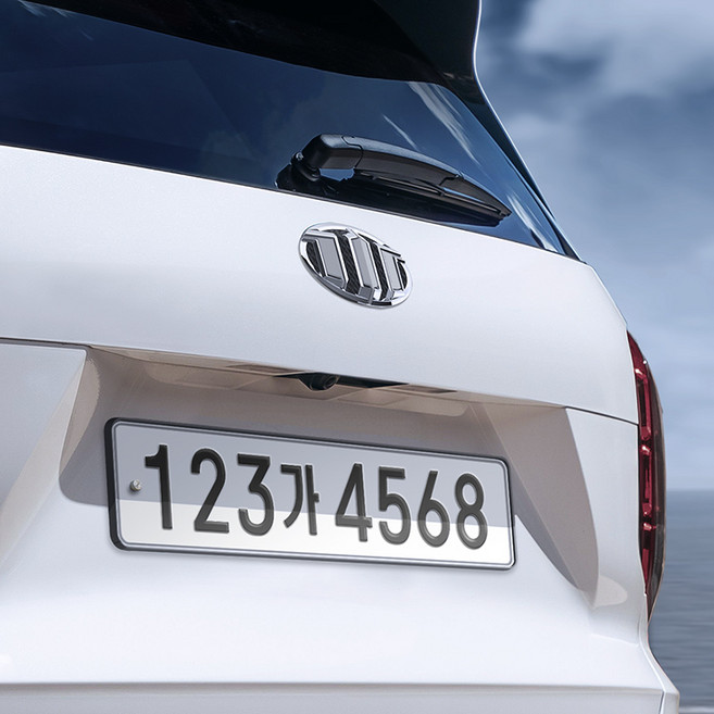 브렌톤 스키니 플레이트 비천공 번호판 가드 수입차용 후면, 1개, 블랙