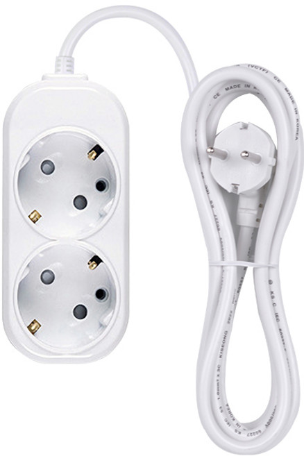 이어지다 접지 멀티탭 2구, 2.5m, 혼합색상, 1개