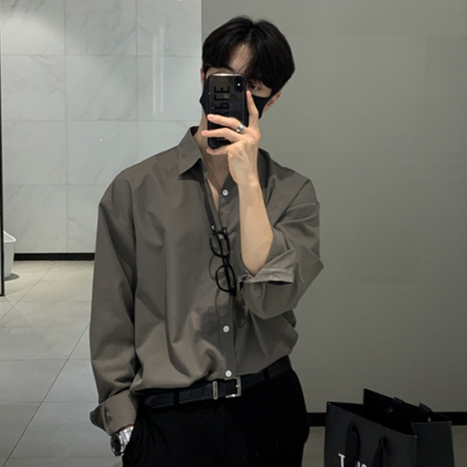 JTL 男款輕量合身正式休閒寬鬆版型襯衫